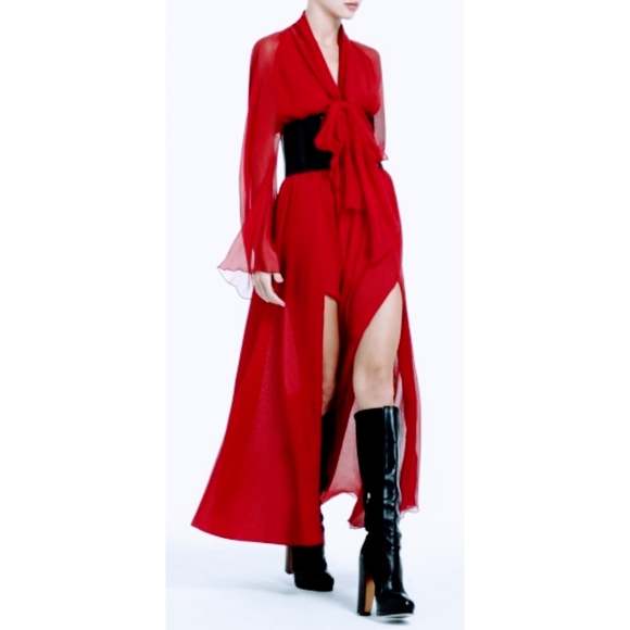 🆕 Red 🔥 Robin BCBGMAXAZRIA Saks 5th Avenue Dress - Picture 2 of 8